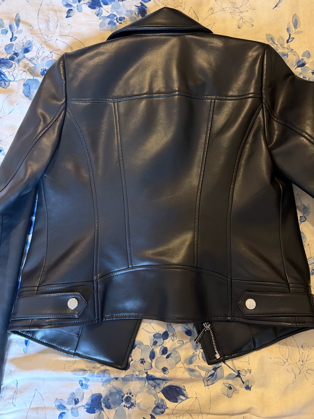 Michael Kors Women’s Black Leather Moto Jacket